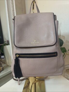 kate spade Pebbled Leather Backpack in Light Mauve